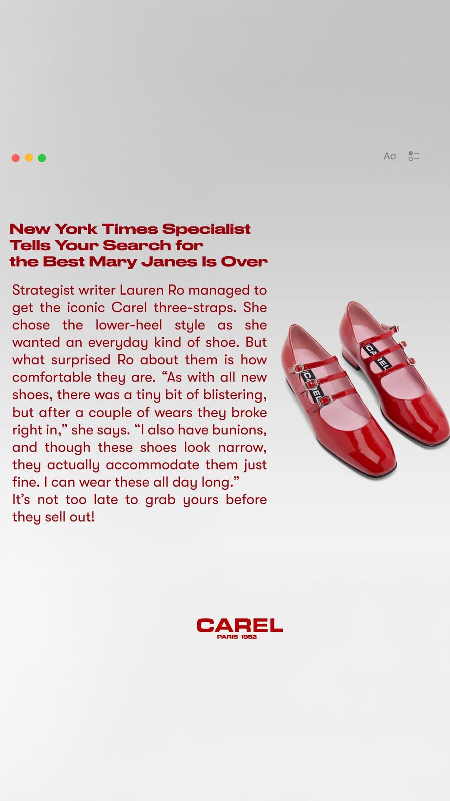 Carel — hero product visual